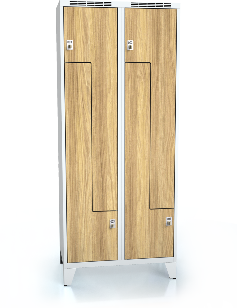 Cloakroom locker Z-shaped doors ALDERA with feet 1920 x 800 x 500